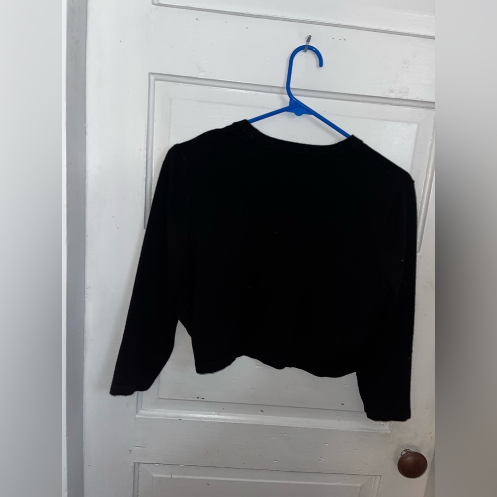 Ann Taylor Black Cropped Cardigan - Picture 2 of 5